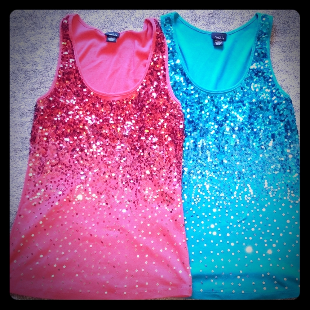Women's sequin tank tops